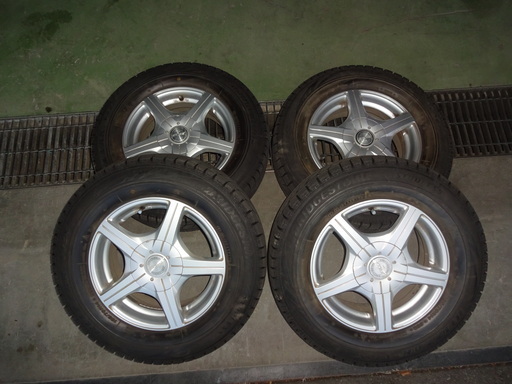 185/70R14　BS BLIZZAK　VRX　社外５穴マルチアルミ付き