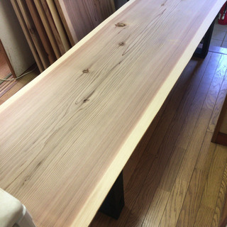 値下げ☆特大 W210サイズ 一枚板ダイニングローテーブル 近場無料配送可能です。の画像