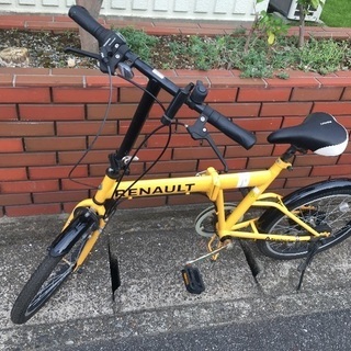 自転車東京引渡ルノー18インチ折り畳み自転車イエロー6段ギア