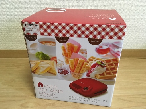 【未使用品】TESCOMホットサンドメーカー