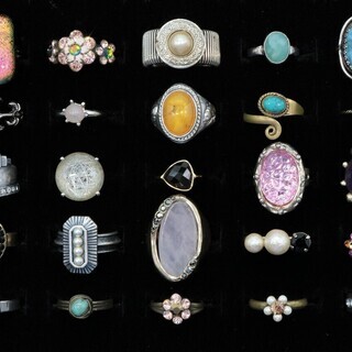 ヴィンテージリング 指輪 25点セット アンティーク 昭和レトロ アクセサリー 大量 まとめて まとめ売り 卸売【SS-30】