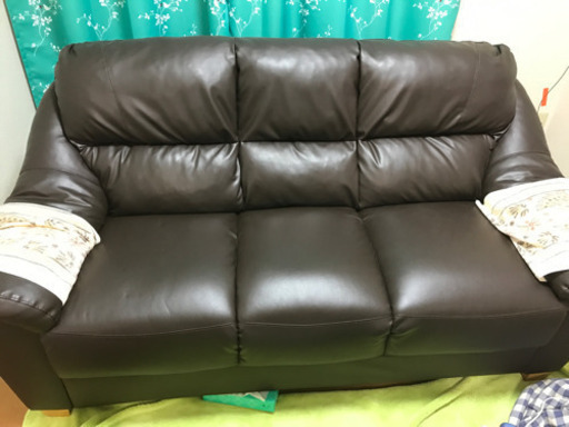 本革3人掛けソファー