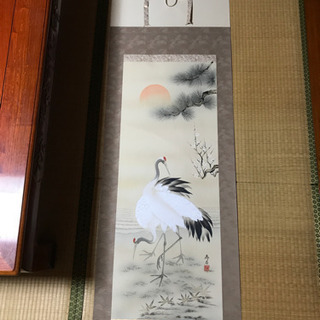 掛け軸 青峰 双鶴 絹本 希少 軸装 茶道具 掛軸 美品 です。 掛け軸 青峰 双鶴 絹本 希少 軸装 茶道具 掛軸 美品 です。 掛け軸