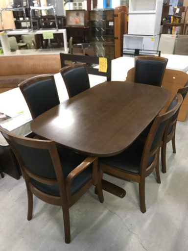 傷あり激安！6人掛け ダイニングテーブル イス セット
