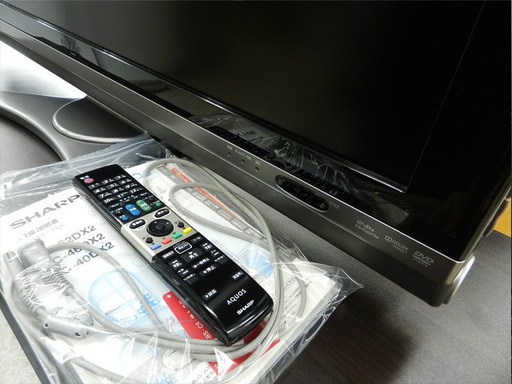 SHARP 40V型 液晶テレビ 2009年製 【訳アリ特価】BD読み込み不可 リモコン B-CASカード付き AQUOS LC-40
