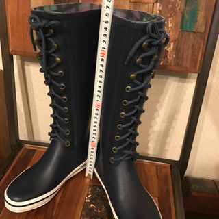 レースアップ レインブーツの画像