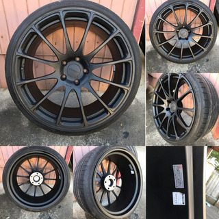 BMW 鍛造prodrive ホイール 3シリーズ、4シリーズ 、M3、M4 F30F31F32F33F36F80F82 艶消しブラック タイヤ付き ヨコハマアドバンV105の画像