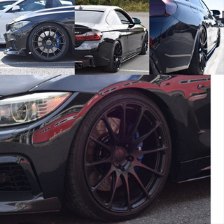 BMW 鍛造prodrive ホイール 3シリーズ、4シリーズ 、M3、M4 F30F31F32F33F36F80F82 艶消しブラック タイヤ付き ヨコハマアドバンV105の画像