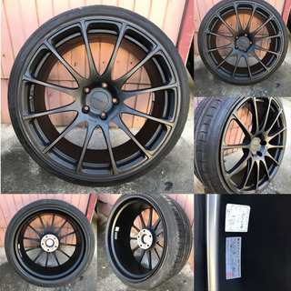 BMW 鍛造prodrive ホイール 3シリーズ、4シリーズ 、M3、M4 F30F31F32F33F36F80F82 艶消しブラック タイヤ付き ヨコハマアドバンV105の画像