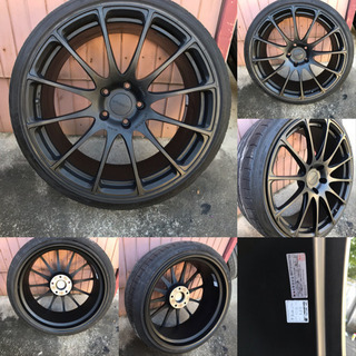 BMW 鍛造prodrive ホイール 3シリーズ、4シリーズ 、M3、M4 F30F31F32F33F36F80F82 艶消しブラック タイヤ付き ヨコハマアドバンV105の画像