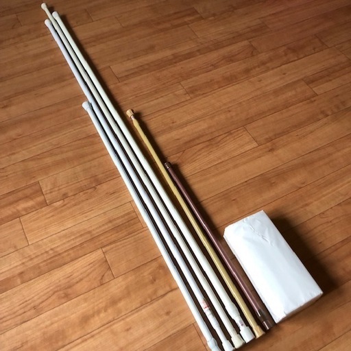 突っ張り棒 6本セット☆ 最短43cm〜最長204cm 暖簾やお気に入りの布 目隠しなどにも