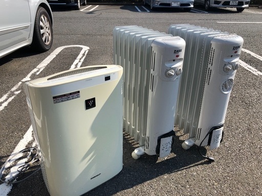3点セットオイルヒーター2台\u0026SHARP空気清浄機