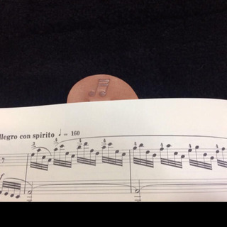 音譜、ピアノ鍵盤 刻印 レザー ピアノグッズ 3点セットの画像