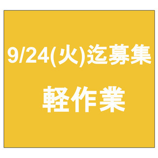 【急募】9月24日(火)締切/単発/日払い/軽作業/越谷市/南越谷駅