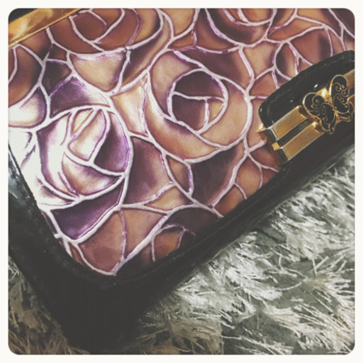 ご購入者様決定【ANNA SUI】長財布 箱付き パープル薔薇柄  Wallet