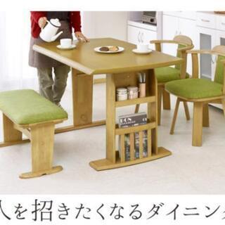 ダイニングテーブル 木製 ダイニングセット ベンチ 回転 椅子 ...