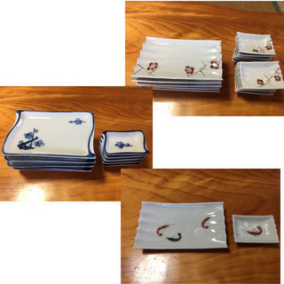 刺身皿、醤油皿セットの画像