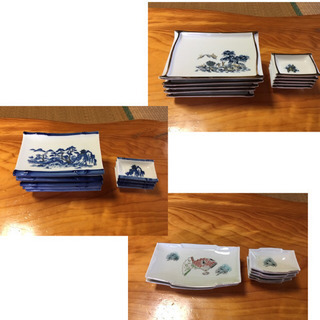 刺身皿、醤油皿セット