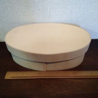 【新品】楕円形　木箱 