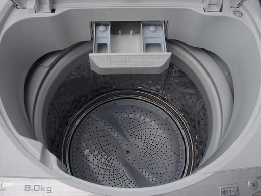 19N0080 C 札幌発 引取歓迎 SHARP/シャープ ES-GV8B 全自動電気洗濯機 8kg 2018年製 中古 状態良 美品