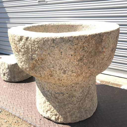 石臼 餅つき 御影石