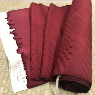 正絹 反物 丹後ちりめん 着物 紅 赤 濃赤 朱　MM74