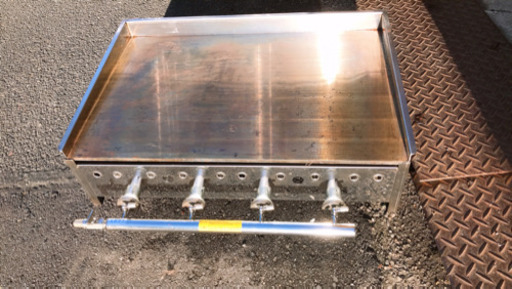 業務用 4連厚さ1cm鉄板  美品  都市ガス使用