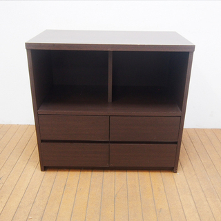 ローチェスト タンス 収納 幅80 奥行44 高さ75cm IA30