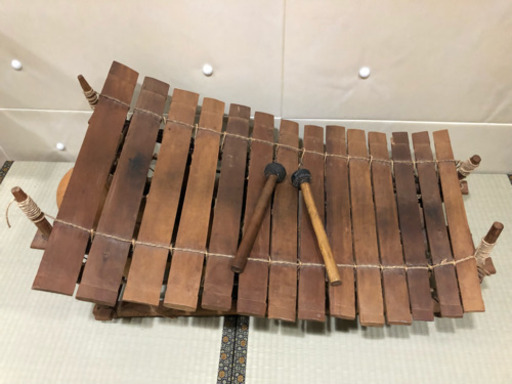 【引取りのみ（大阪市）】コギリ（バラフォン、ガーナの木琴）KAKRABA LOBI氏による1992年製