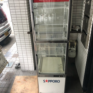 サッポロビール 冷蔵庫 レトロ 冷蔵ショーケース ※ジャンク品 希少 当時物の画像