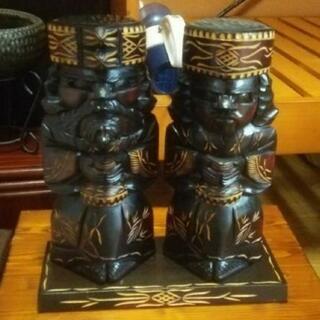 木彫り 置物 人形 エスニック アジアン バリ ハワイ 工芸品の画像