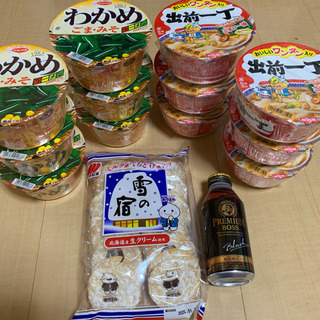 わかめラーメン、出前一丁、雪の宿、プレミアムBOSSの画像