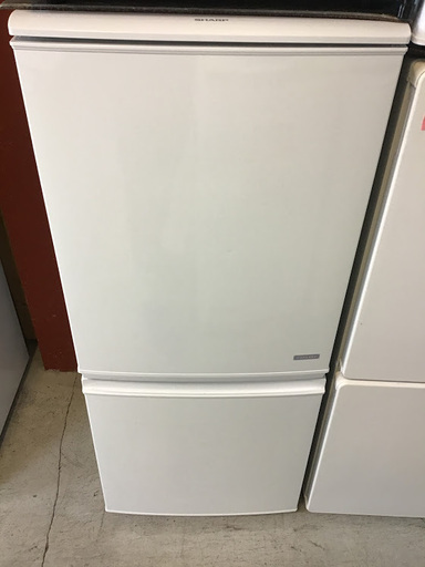 【送料無料・設置無料サービス有り】冷蔵庫 2017年製 SHARP SJ-C14C-W 中古