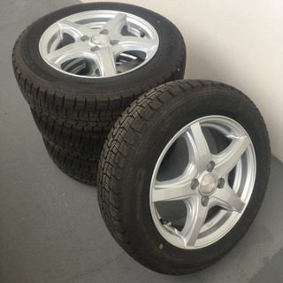 122-1WINTERMAXXスタッドレス165/65R14 14×5J +39 2018年製造バリ山アルミホイール付4本セット