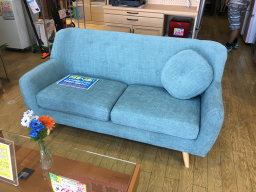 人気デザイン 2Pファブリックソファ