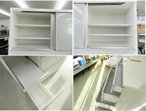 高橋木工所 SUNNY/サニー レンジボード キッチンボード ホワイト/白 キッチン収納 食器棚 コンセント付き エナメル ☆ Pay