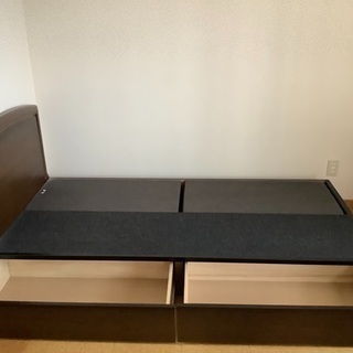 終了しました)シングルベッド  引出し付きの画像