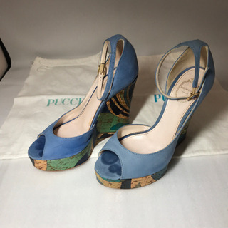 エミリオプッチ Emilio Pucci サンダル コルク ウエ...