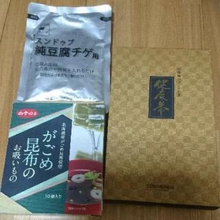 スンドゥブチゲの素＆がごめ昆布のお吸い物＆健康茶