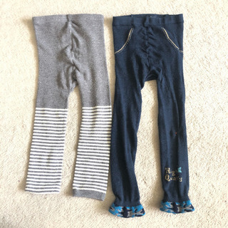 ベビー キッズ レギンス レギパン 85cm ジーンズ風 ボーダ...