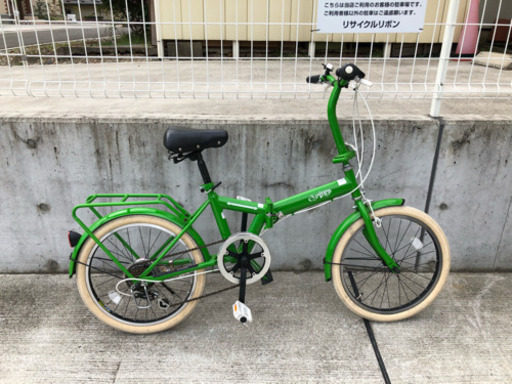 折りたたみ 自転車 6段変速 20インチ 荷台付 ミニベロ