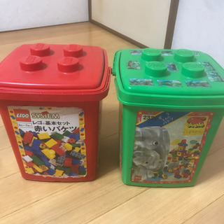 レゴ 赤いバケツ ぞうさんのバケツ セット