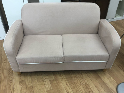 【リサイクルサービス八光　田上店　配達・設置OK】ナフコ　ベージュ　2人掛けカジュアルソファ