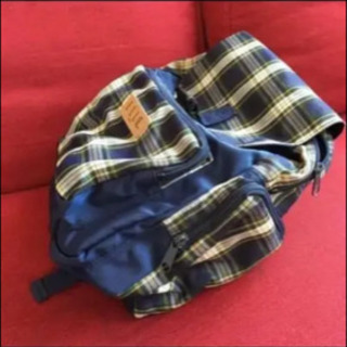 新品、現品限り リュック ELLE ネイビー チェックの画像