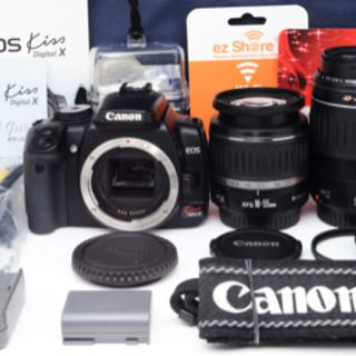 ○初心者におすすめ○WIFI転送可能○望遠ズーム付き○キャノン kiss X