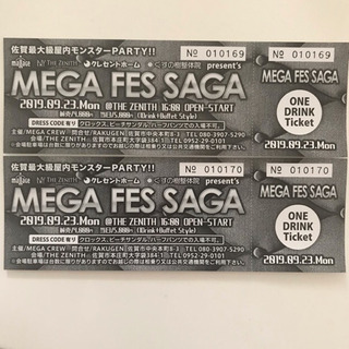 メガ フェス 佐賀 ペア チケットの画像