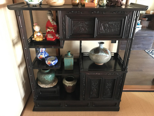 商談中！飾り棚  黒檀 アンティーク