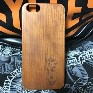 【価格応談可】iPhone6/6s ウッドケース スナフキン