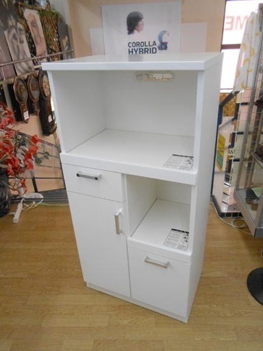 共和産業 レンジボード ハニー60LK-2 レンジ台 幅60×奥行40×高さ123cm ホワイト  ミドルレンジボード ☆ PayPay(ペイペイ)決済可能 ☆ 札幌市 清田区 平岡