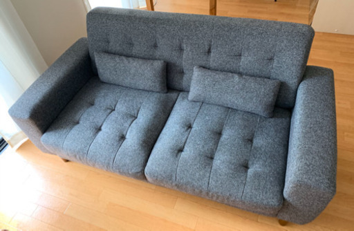 二人がけソファ ダークグレー NOCE【9/30まで】